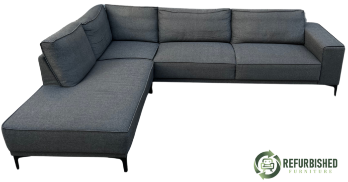 Refurbished 5-zits hoekbank donkergrijs met 1 jaar garantie! - Image 2