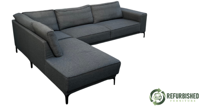 Refurbished 5-zits hoekbank donkergrijs met 1 jaar garantie! - Image 3