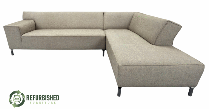 Refurbished 4-zits hoekbank beige | 6 mnd garantie!