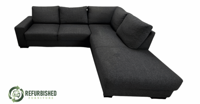 Refurbished 4-zits hoekbank zwart | 6 mnd garantie! - Image 2