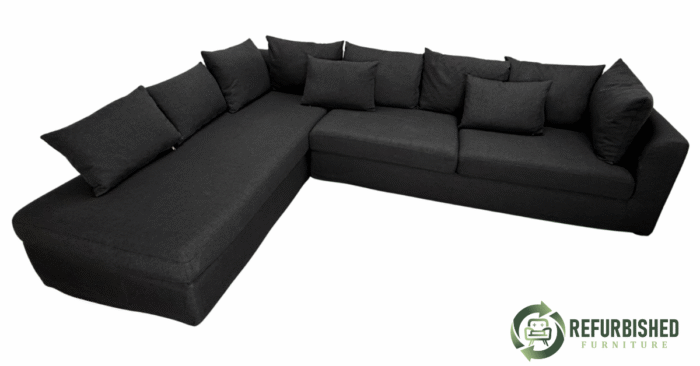 Refurbished 4-zits hoekbank zwart | 6 mnd garantie! - Image 2