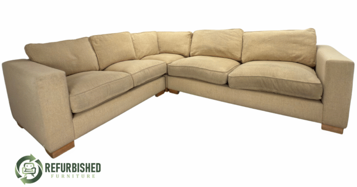 Refurbished 6-zits hoekbank beige 6 mnd garantie! - Image 2