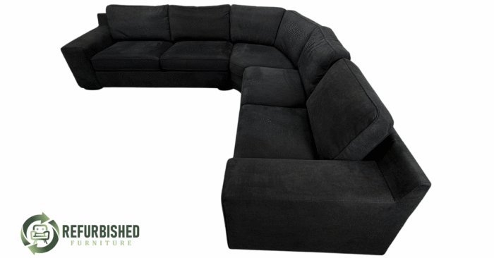 Refurbished 6-zits hoekbank zwart 6 mnd garantie! - Image 3