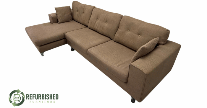 Refurbished 4-zits hoekbank lichtbruin | 6 mnd garantie! - Image 3