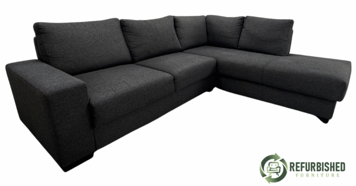 Refurbished 4-zits hoekbank zwart | 6 mnd garantie! - Image 4