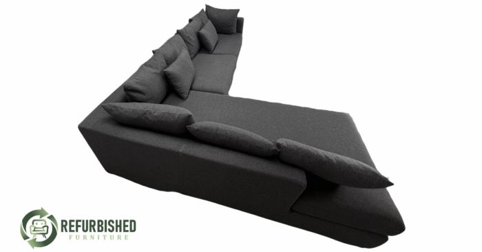 Refurbished 4-zits hoekbank zwart | 6 mnd garantie! - Image 5