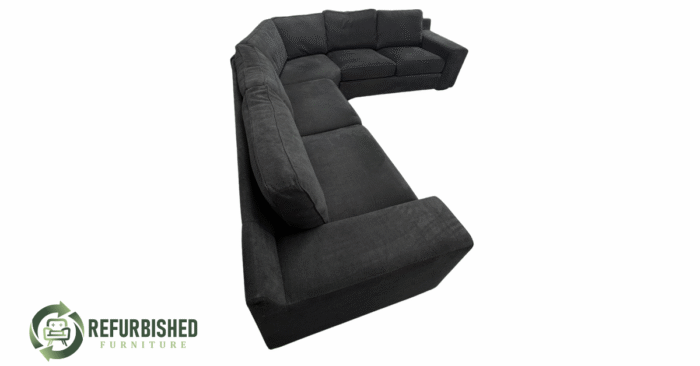 Refurbished 6-zits hoekbank zwart 6 mnd garantie! - Image 6