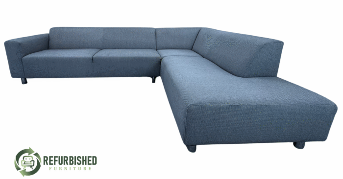Refurbished gemeleerde 5-zits hoekbank 6 mnd garantie!