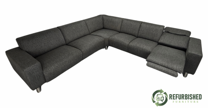 Refurbished 6-zits hoekbank donkergrijs 6 mnd garantie! - Image 2
