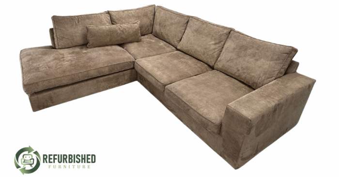 Refurbished 5-zits hoekbank beige 6 mnd garantie! - Image 8