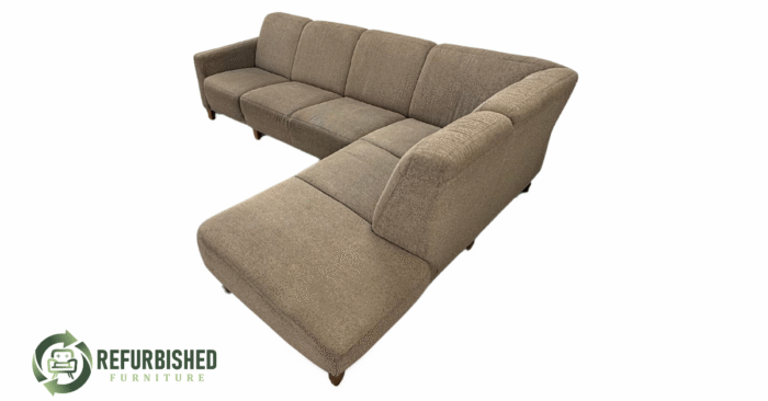 Refurbished 5-zits hoekbank beige 6 mnd garantie! - Image 3