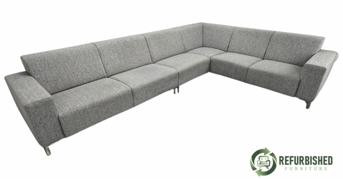 Refurbished 6-zits hoekbank lichtgrijs 6 mnd garantie! - Image 3