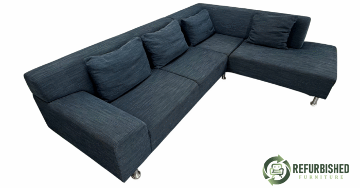Refurbished 4-zits blauw gemêleerd | 6 mnd garantie! - Image 4