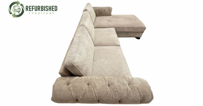 Refurbished 5-zits hoekbank beige 6 mnd garantie! - Image 5