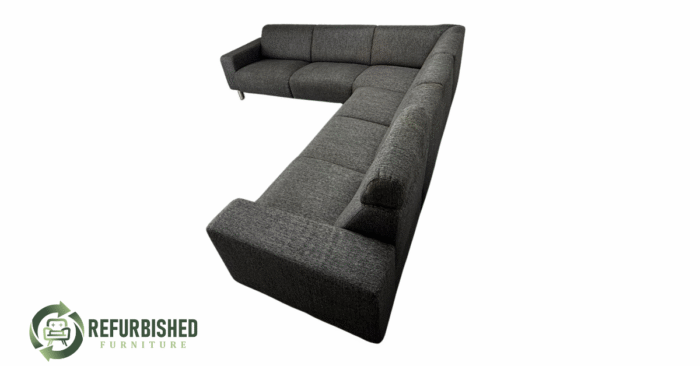 Refurbished 6-zits hoekbank donkergrijs 6 mnd garantie! - Image 6