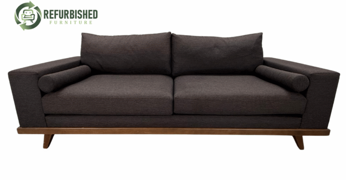 Refurbished 2,5-zits zwart grijs  6 mnd garantie!