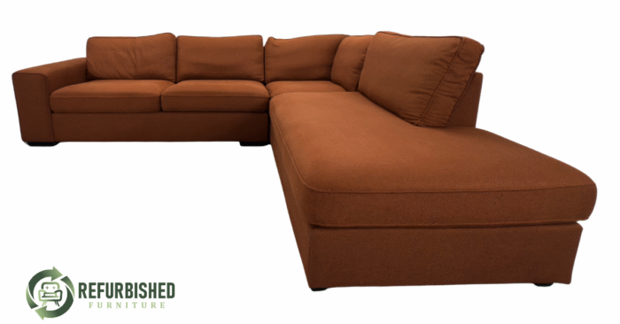 Refurbished 5-zits hoekbank terracotta 6 mnd garantie!