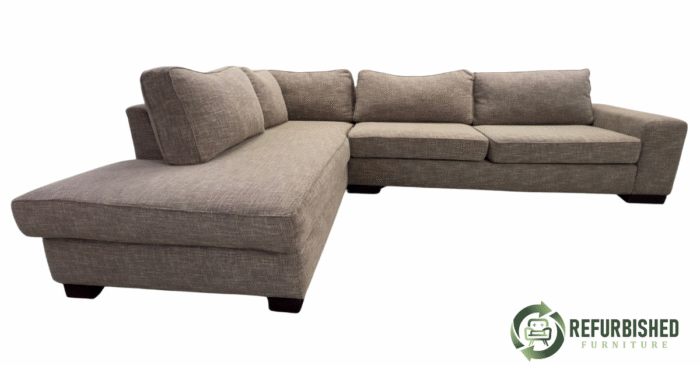 Refurbished 5-zits hoekbank bruin 6 mnd garantie!