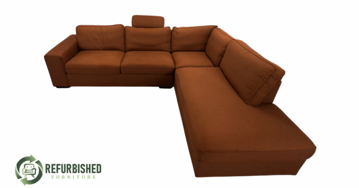 Refurbished 5-zits hoekbank terracotta 6 mnd garantie! - Image 3