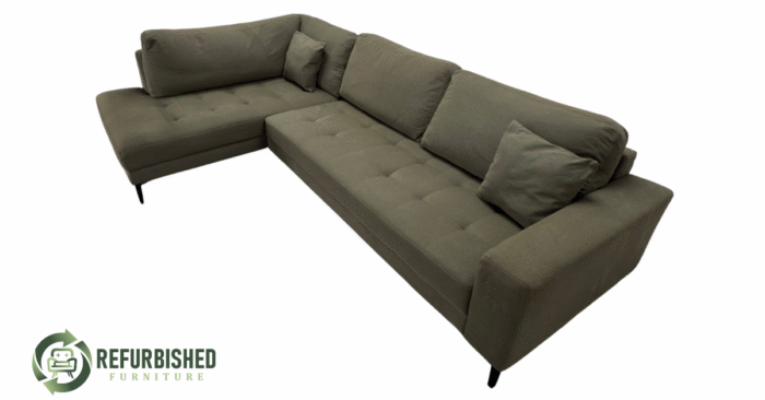Refurbished 4-zits hoekbank groen 6 mnd garantie! - Image 3