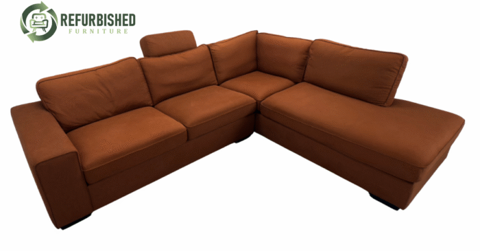 Refurbished 5-zits hoekbank terracotta 6 mnd garantie! - Image 4