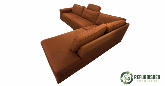 Refurbished 5-zits hoekbank terracotta 6 mnd garantie! - Image 7